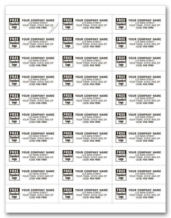 Clear Labels - 1 or 2 Ink Color Laser Labels