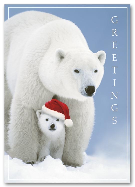 HS1301 - Holiday Card Printing | Polar Bear Holiday Card