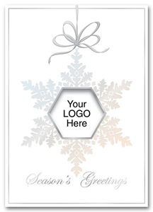 Business Logo Holiday Cards | Greeting Card With Window Ornament